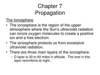 Chapter 7 Propagation