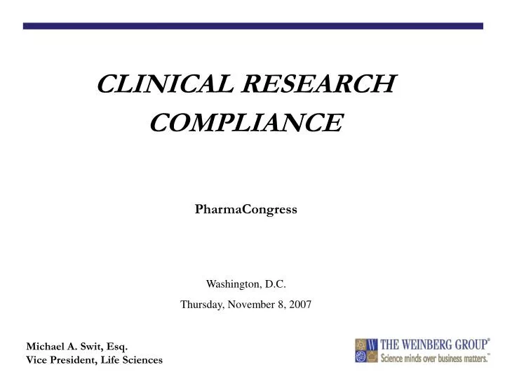 clinical research compliance