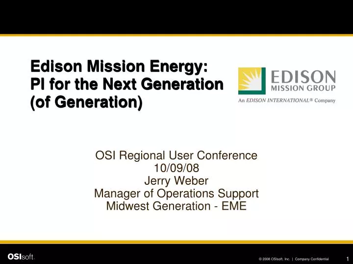 edison mission energy pi for the next generation of generation