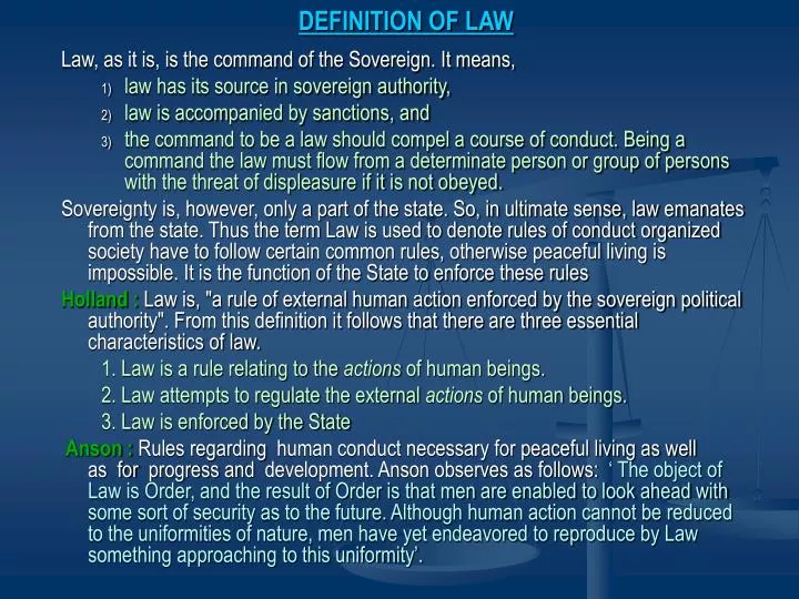 definition of law