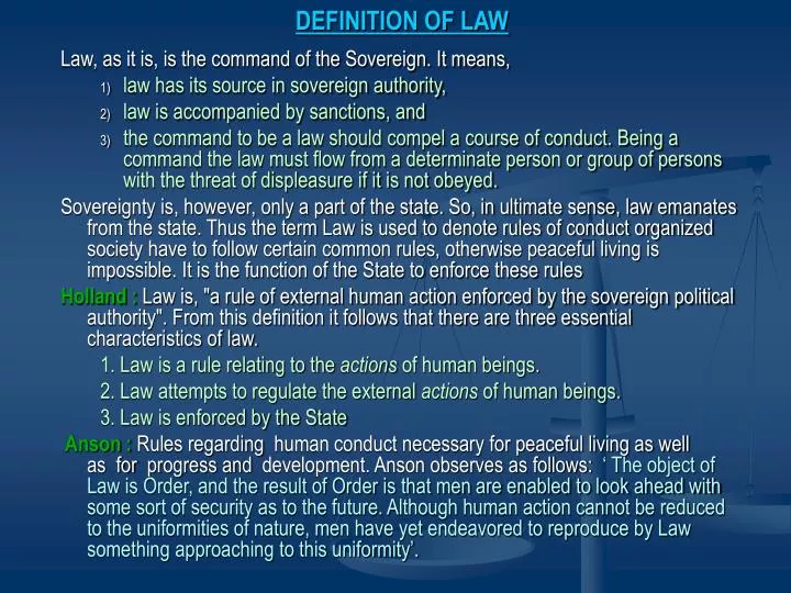 presentation definition by law