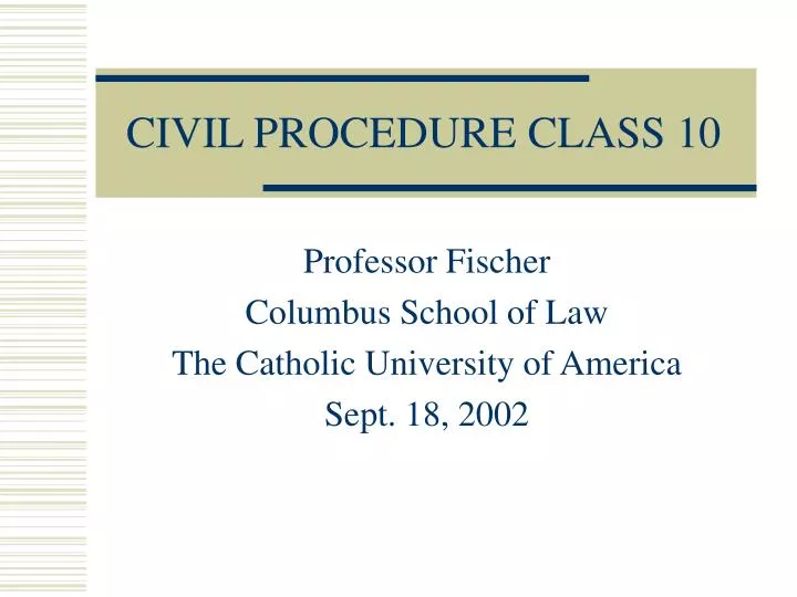 civil procedure class 10
