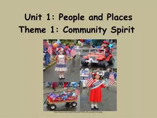 Unit 1: People and Places