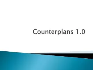 Counterplans 1.0