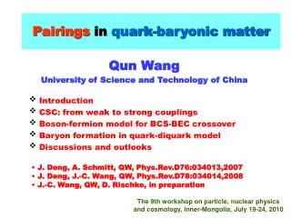 Pairings in quark-baryonic matter