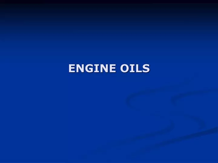 engine oils