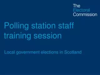 Polling station staff training session