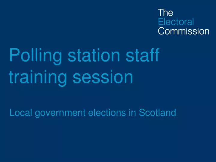 polling station staff training session