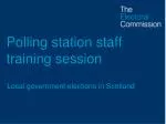 Polling station staff training session - slide 1