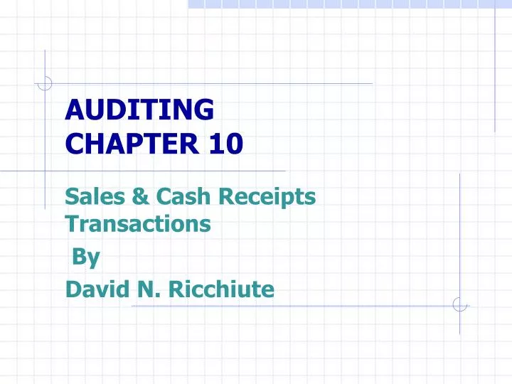 auditing chapter 10