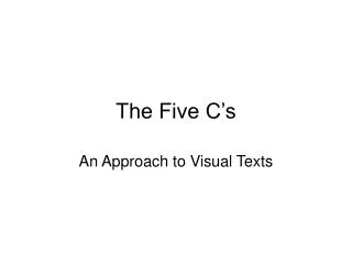 the five c s