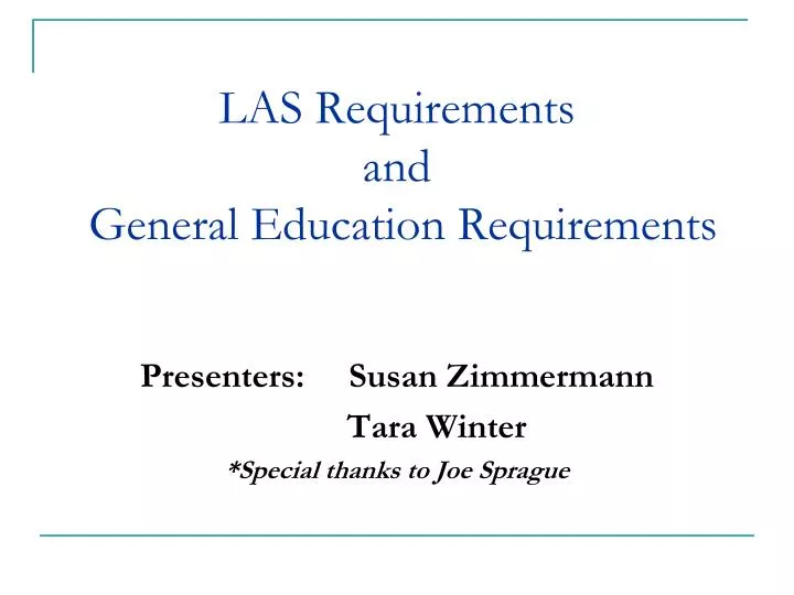 las requirements and general education requirements