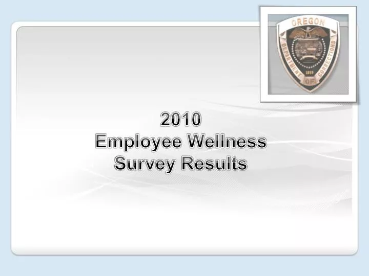 2010 employee wellness survey results
