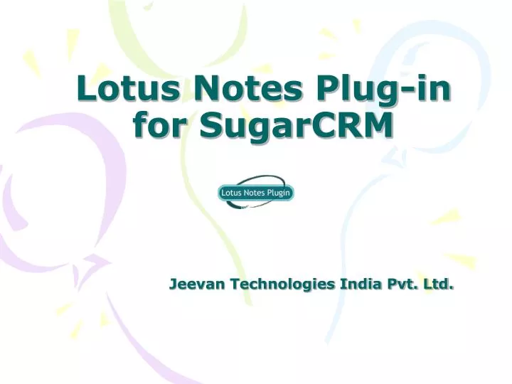 lotus notes plug in for sugarcrm