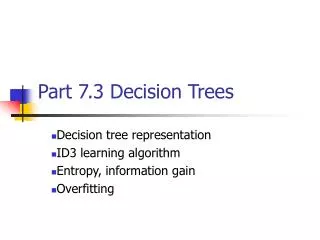Part 7.3 Decision Trees