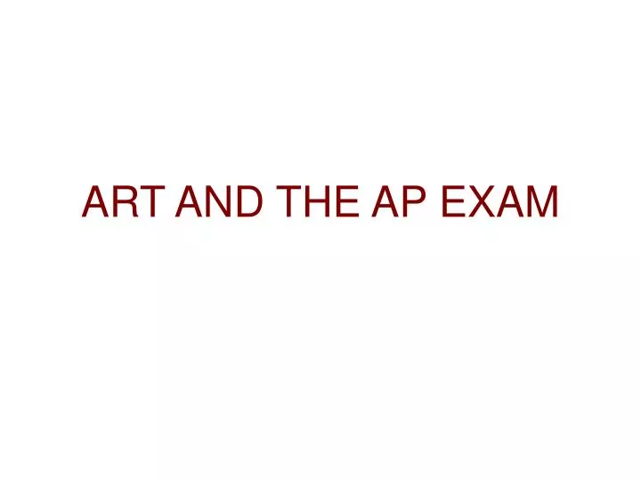 art and the ap exam