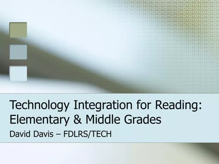 technology integration for reading elementary middle grades