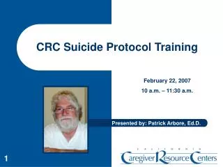 CRC Suicide Protocol Training