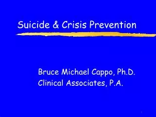 Suicide &amp; Crisis Prevention