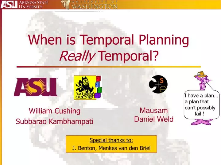 when is temporal planning really temporal
