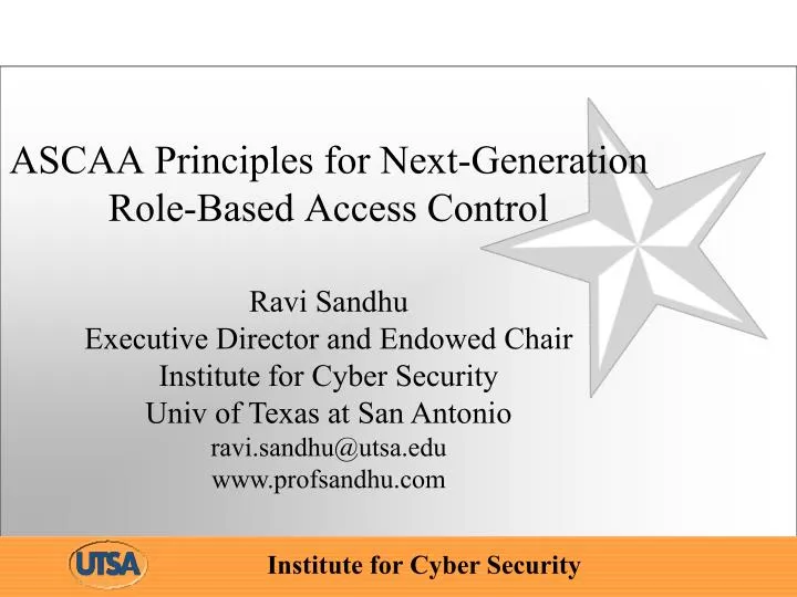 ascaa principles for next generation role based access control
