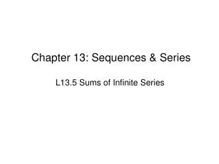 chapter 13 sequences series