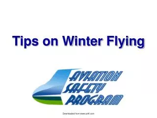 Tips on Winter Flying
