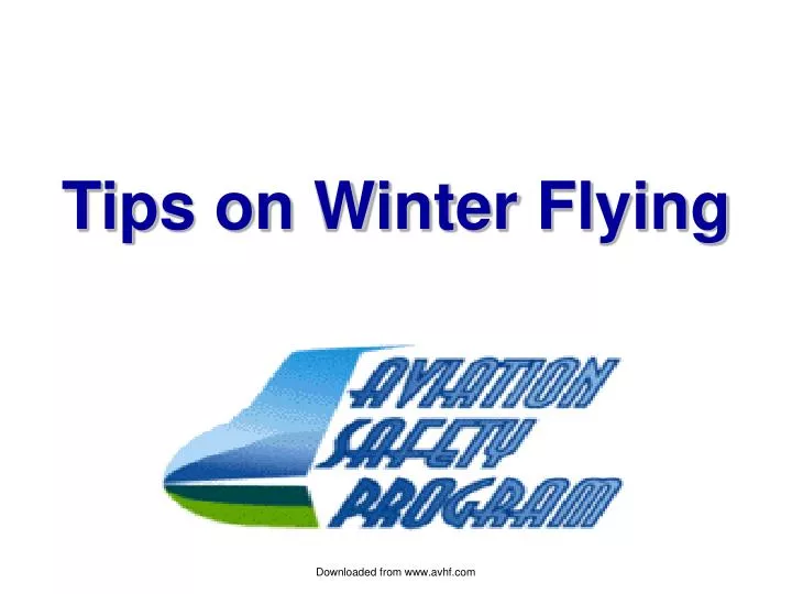 tips on winter flying