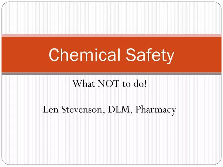 chemical safety