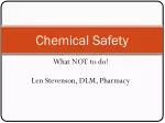 Chemical Safety - slide 1