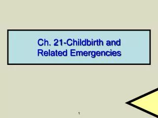 Ch. 21-Childbirth and Related Emergencies