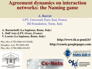 Agreement dynamics on interaction networks: the Naming game