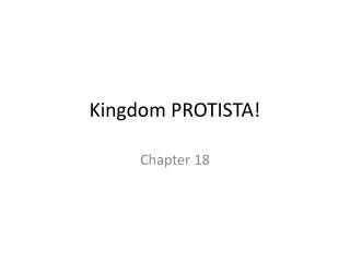 Kingdom PROTISTA!