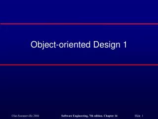 Object-oriented Design 1
