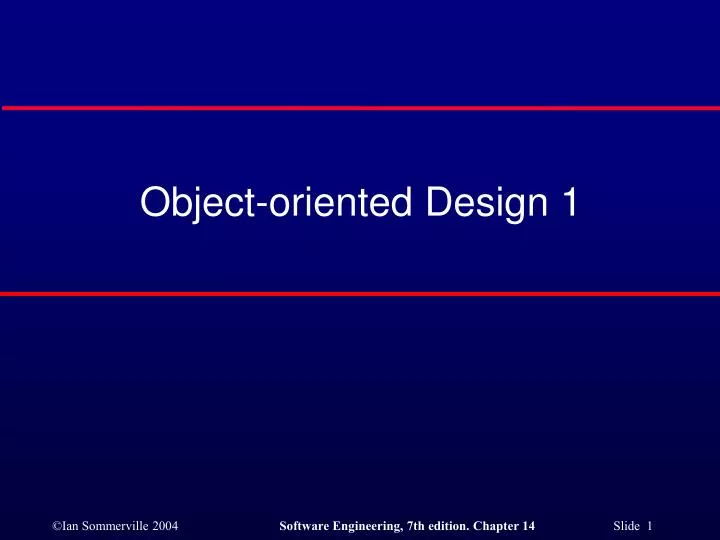 object oriented design 1