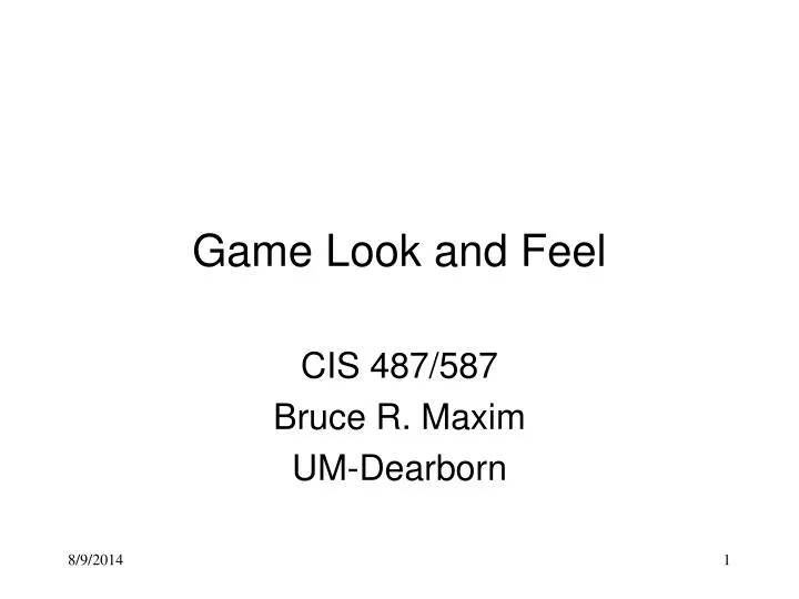 game look and feel