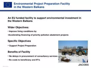 Environmental Project Preparation Facility in the Western Balkans
