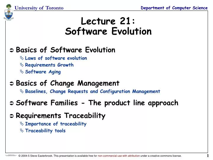 lecture 21 software evolution