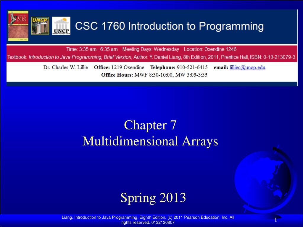 PPT - Chapter 7 Multidimensional Arrays PowerPoint Presentation, free ...
