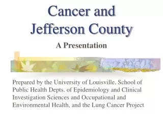 Cancer and Jefferson County