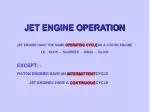 JET ENGINE OPERATION - slide 1