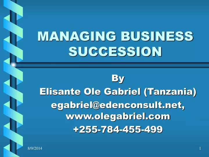 managing business succession