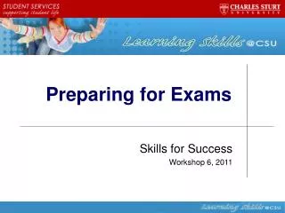 Preparing for Exams