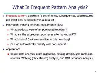 what is frequent pattern analysis