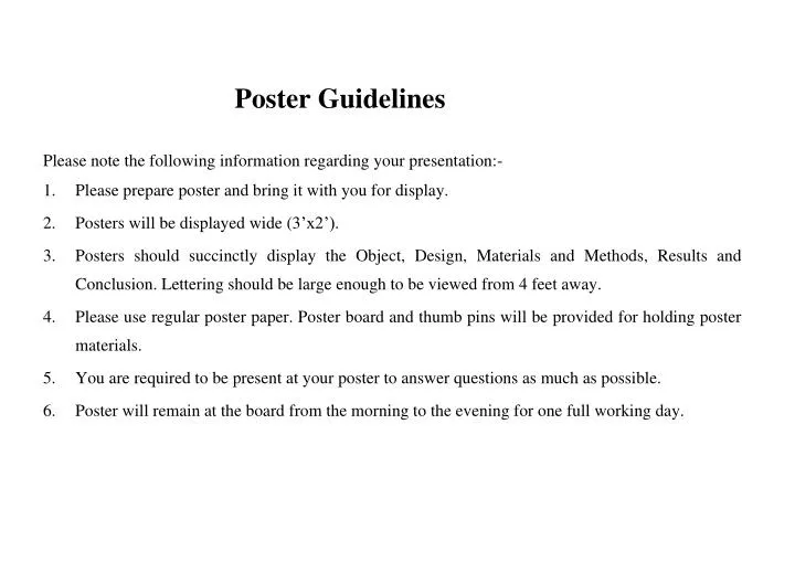 poster guidelines