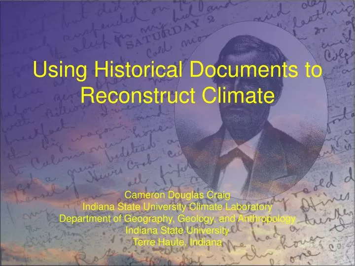 using historical documents to reconstruct climate