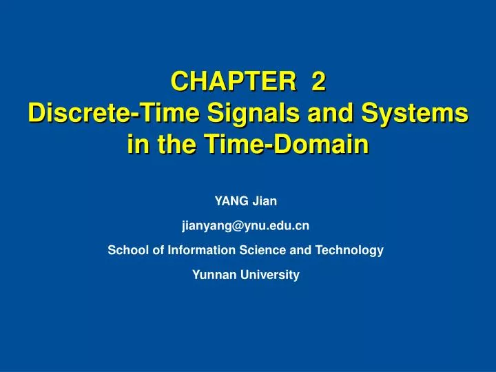 chapter 2 discrete time signals and systems in the time domain