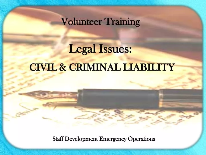 civil criminal liability