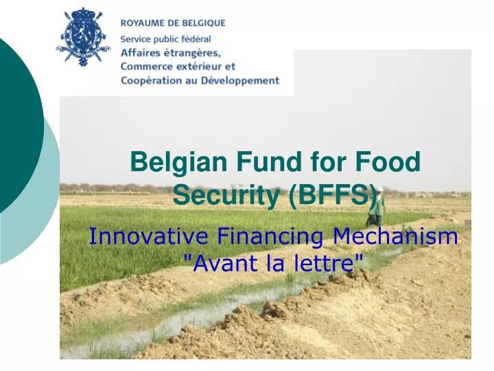 belgian fund for food security bffs