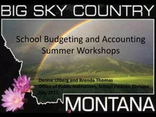 School Budgeting and Accounting Summer Workshops